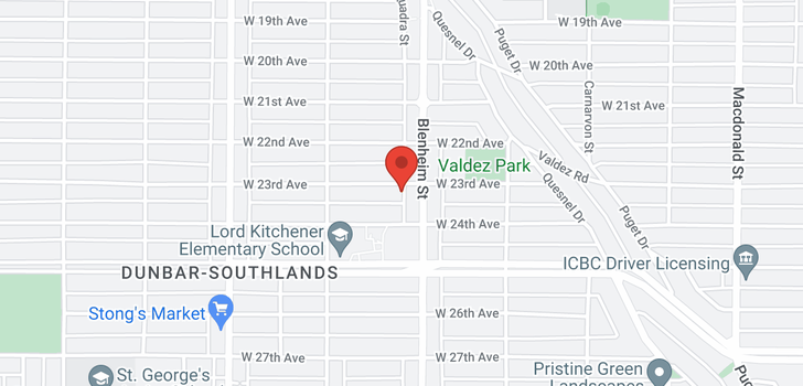 map of 3330 W 23RD AVENUE